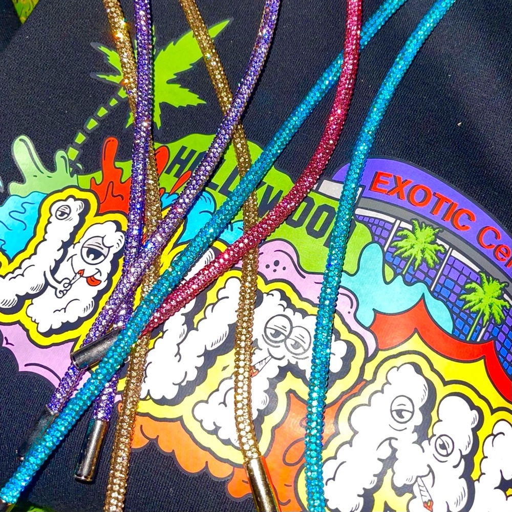 JOINT ME HOODIE WITH SWAROVSKI YELLOW STRINGS💛